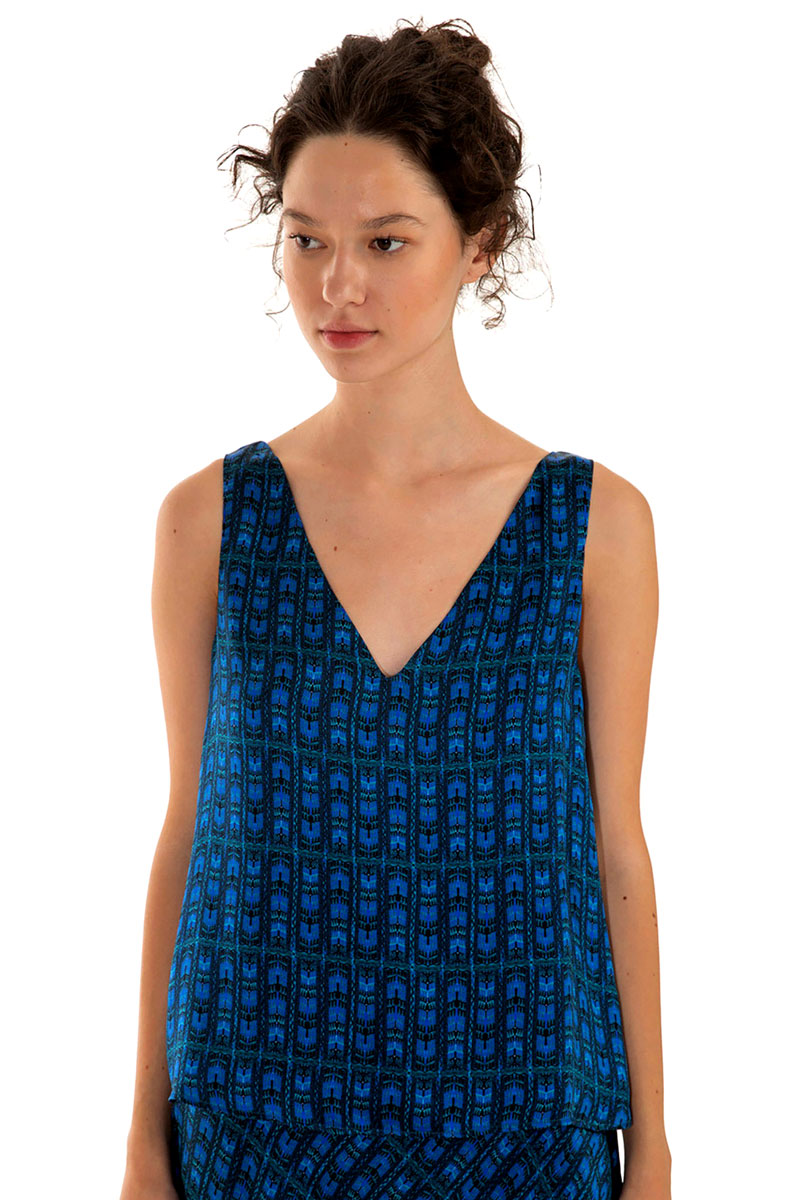 V-Neck Sleeveless Top