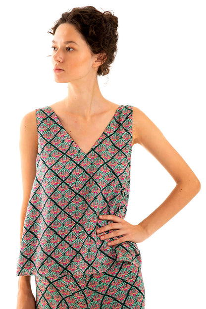 V-Neck Sleeveless Top