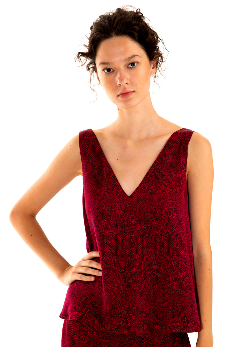 V-Neck Sleeveless Top