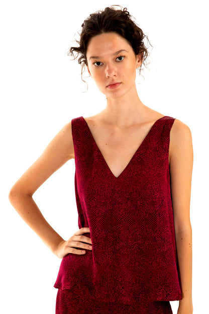 V-Neck Sleeveless Top