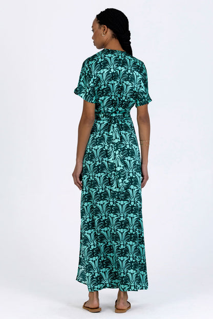 Silk Sleeved Wrap Dress