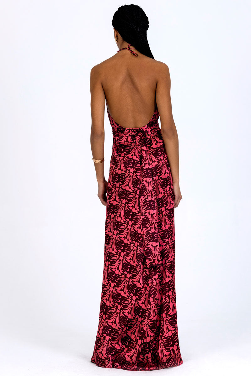 Crossover Halterneck Dress