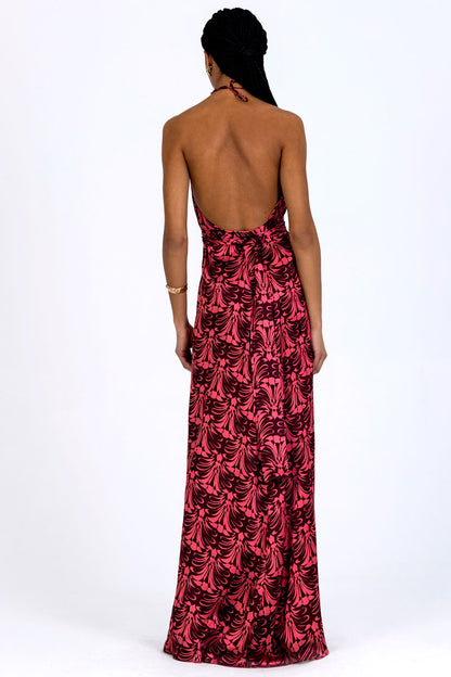 Crossover Halterneck Dress