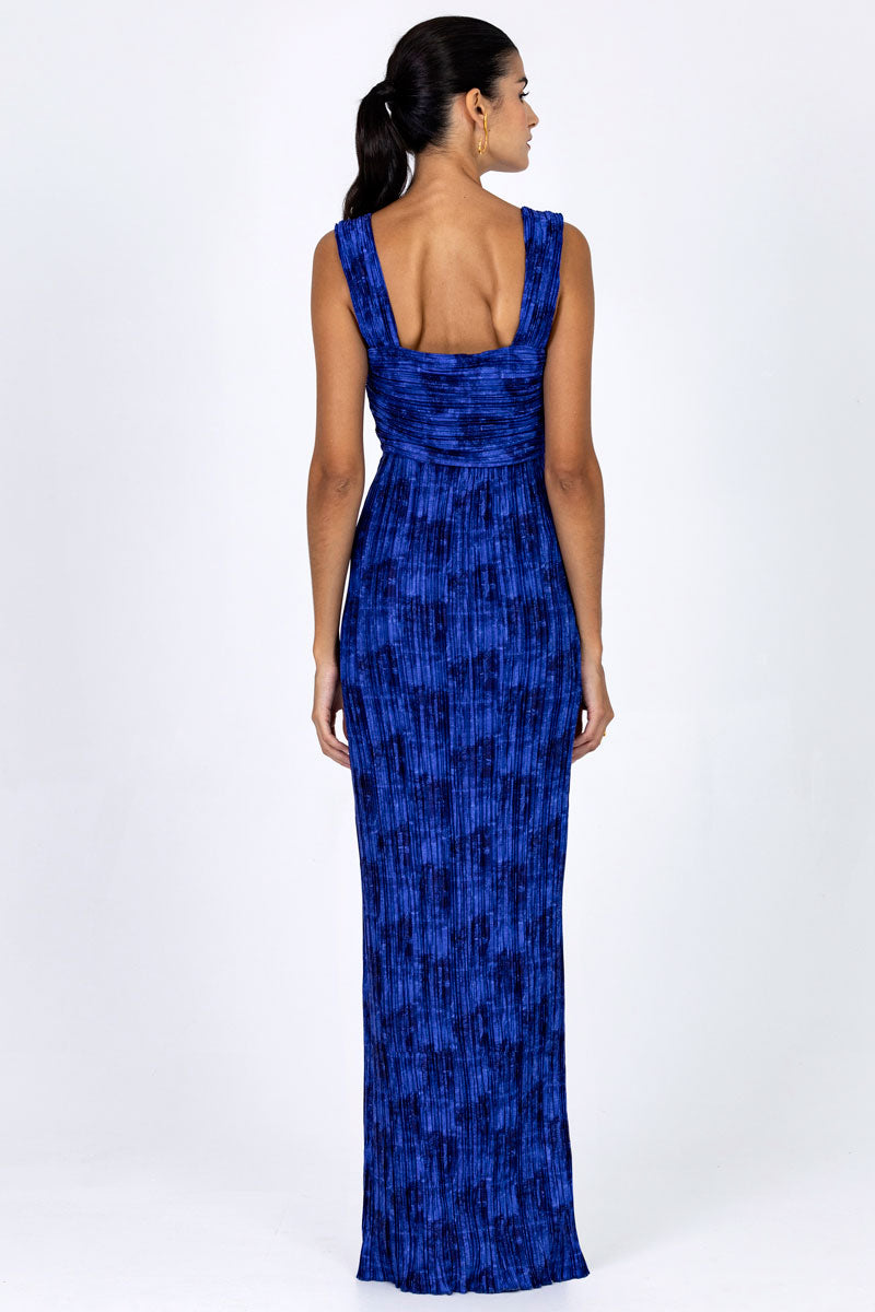 Knotted Plissé Dress