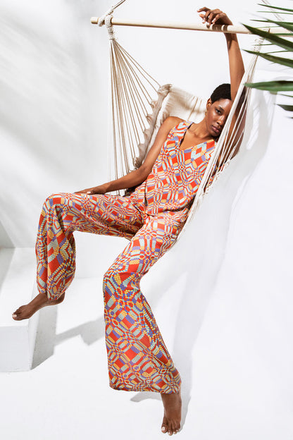 Silk Wide Leg Trousers