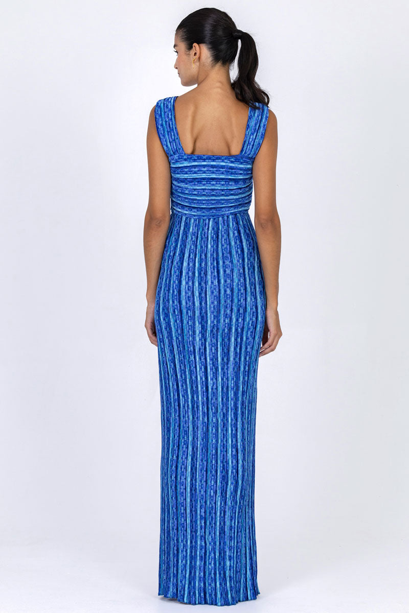 Knotted Plissé Dress