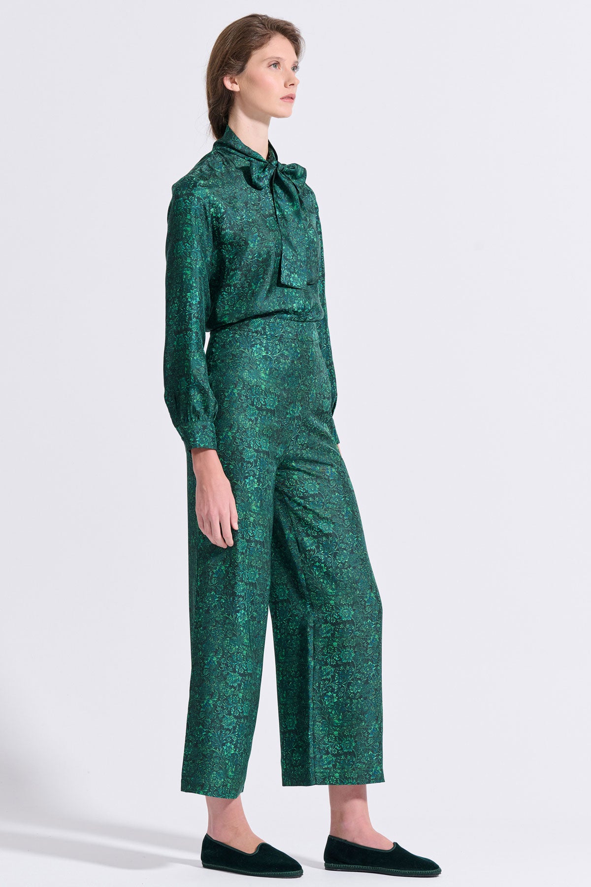 Silk Straight Leg Pants