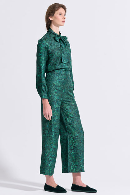 Silk Straight Leg Pants