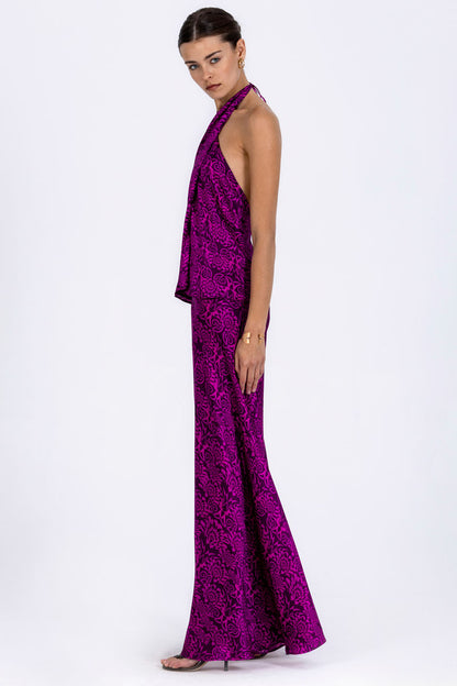 Silk Flared Palazzo Pants