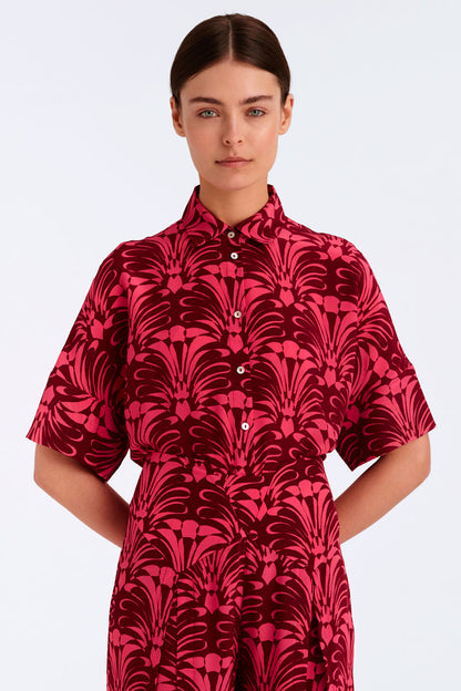 Silk Short Sleeved Shirt