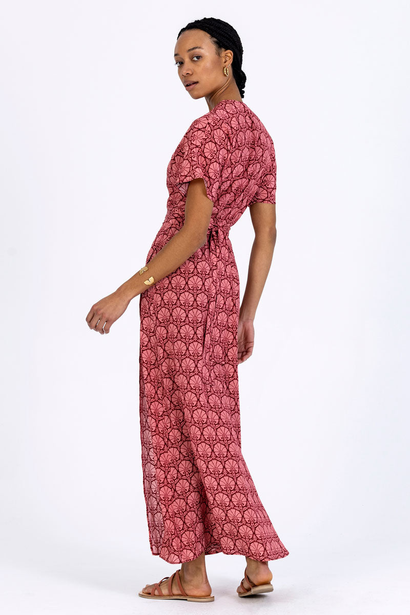 Silk Sleeved Wrap Dress