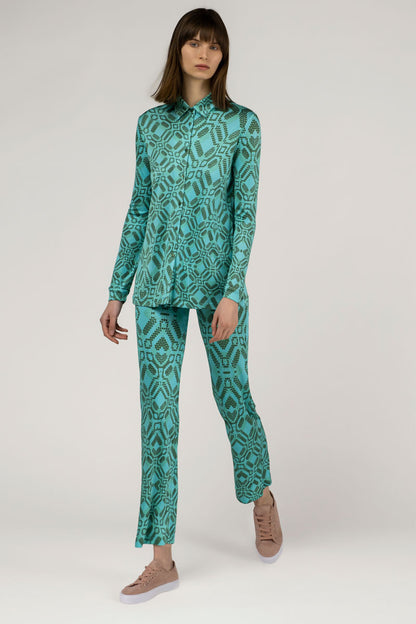 Silk Jersey Crop Pants