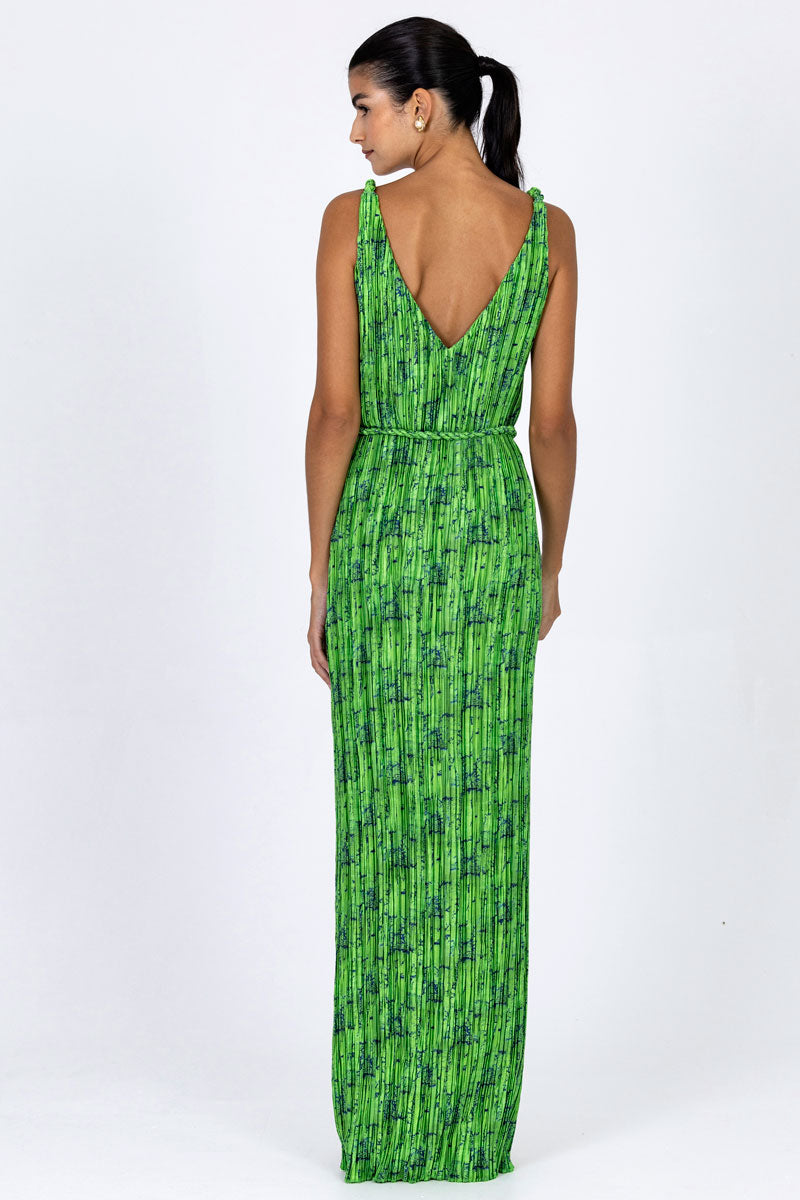 Plissé Wrap Style Dress