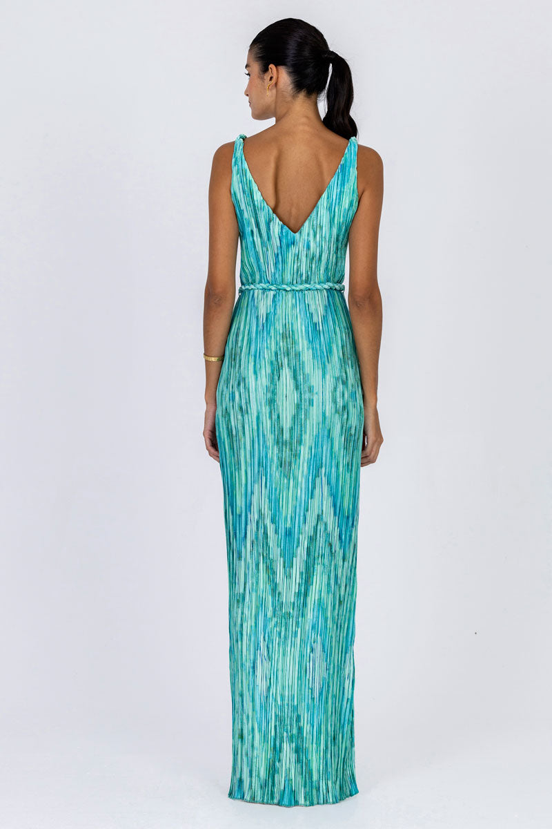 Plissé Wrap Style Dress