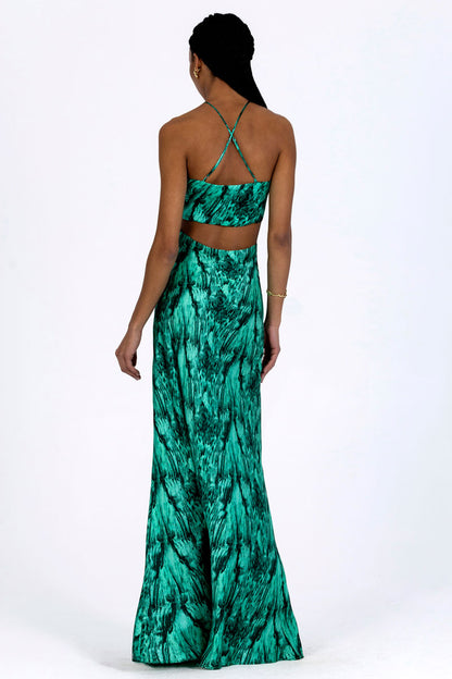 Silk Bias Cutout Dress