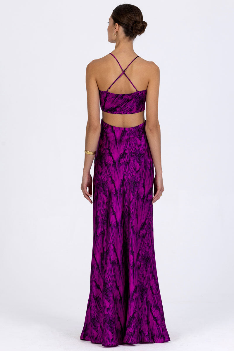 Silk Bias Cutout Dress