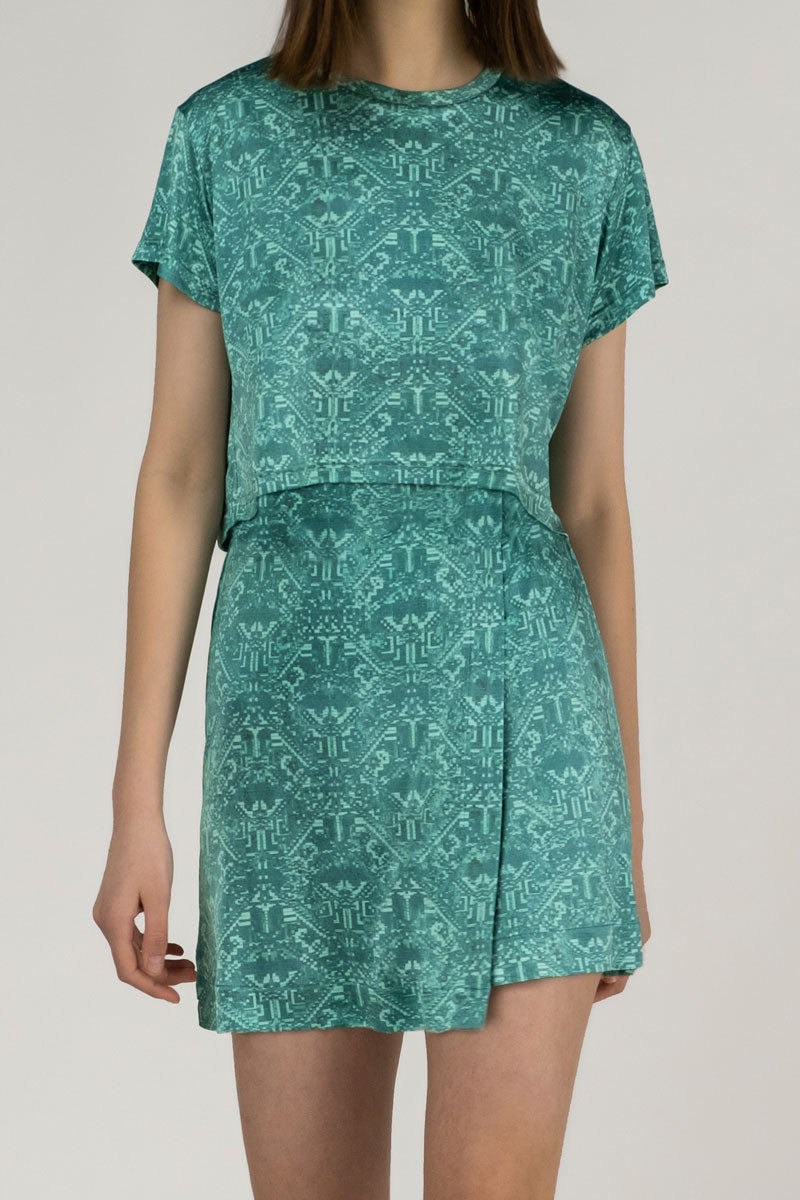 Silk Jersey Mini Skirt