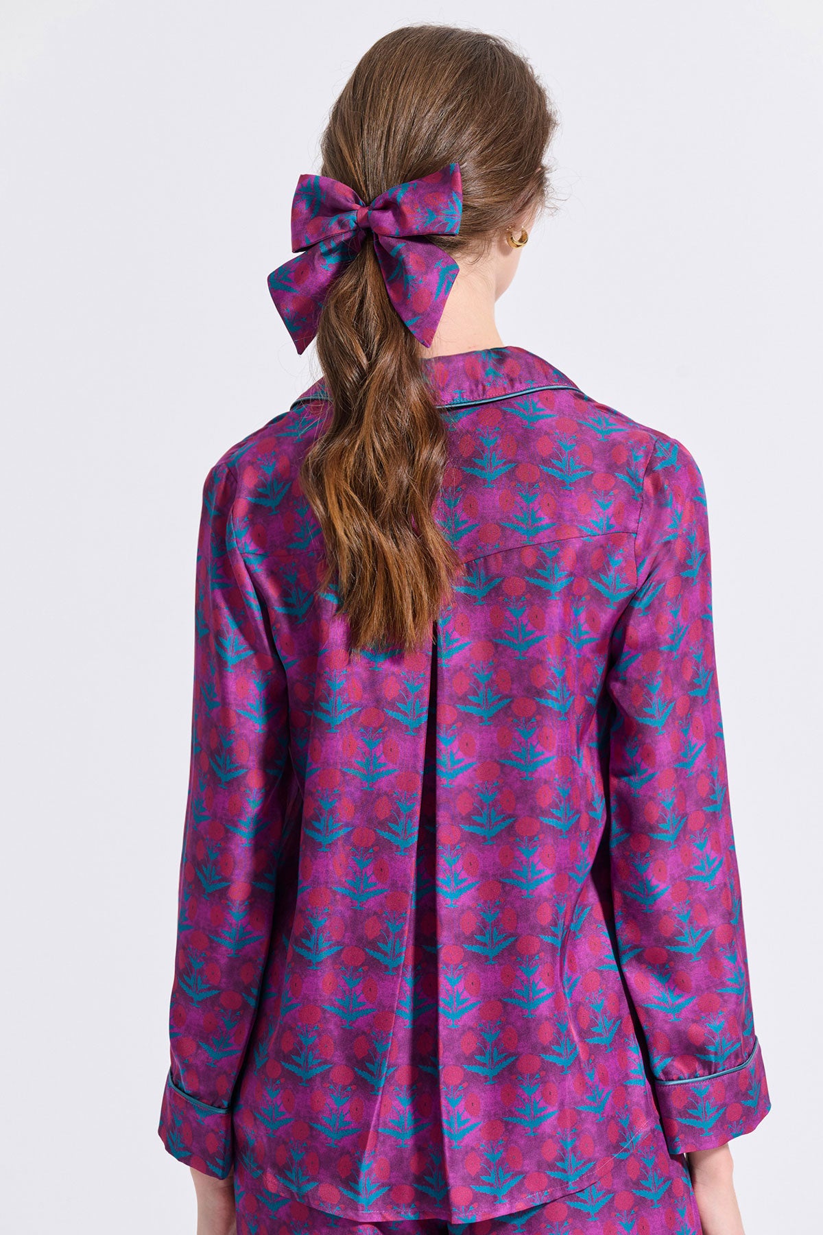 Silk Shirt with Piping