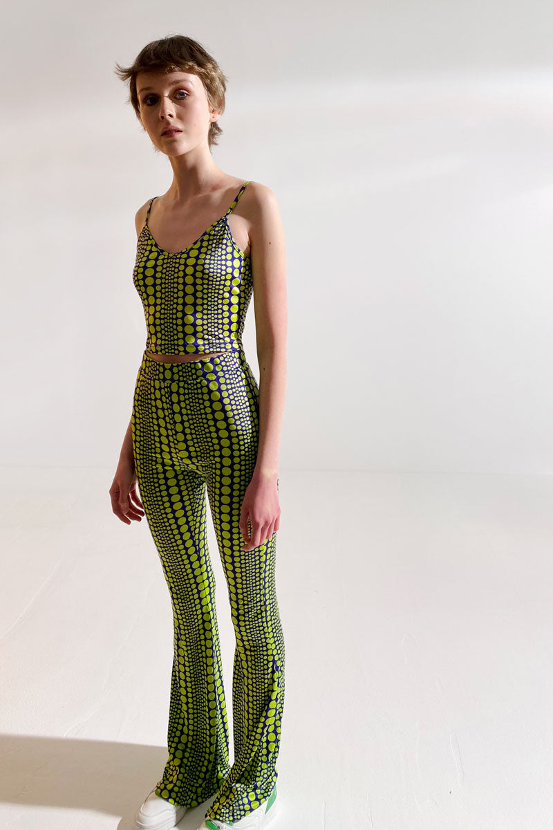 Silk Jersey Flared Pants