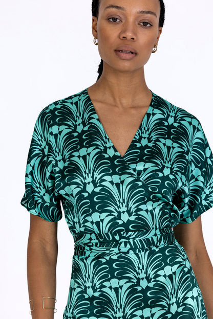 Silk Sleeved Wrap Dress