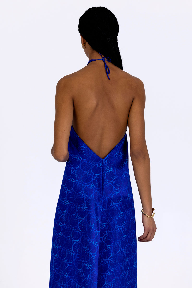 Crossover Halterneck Dress