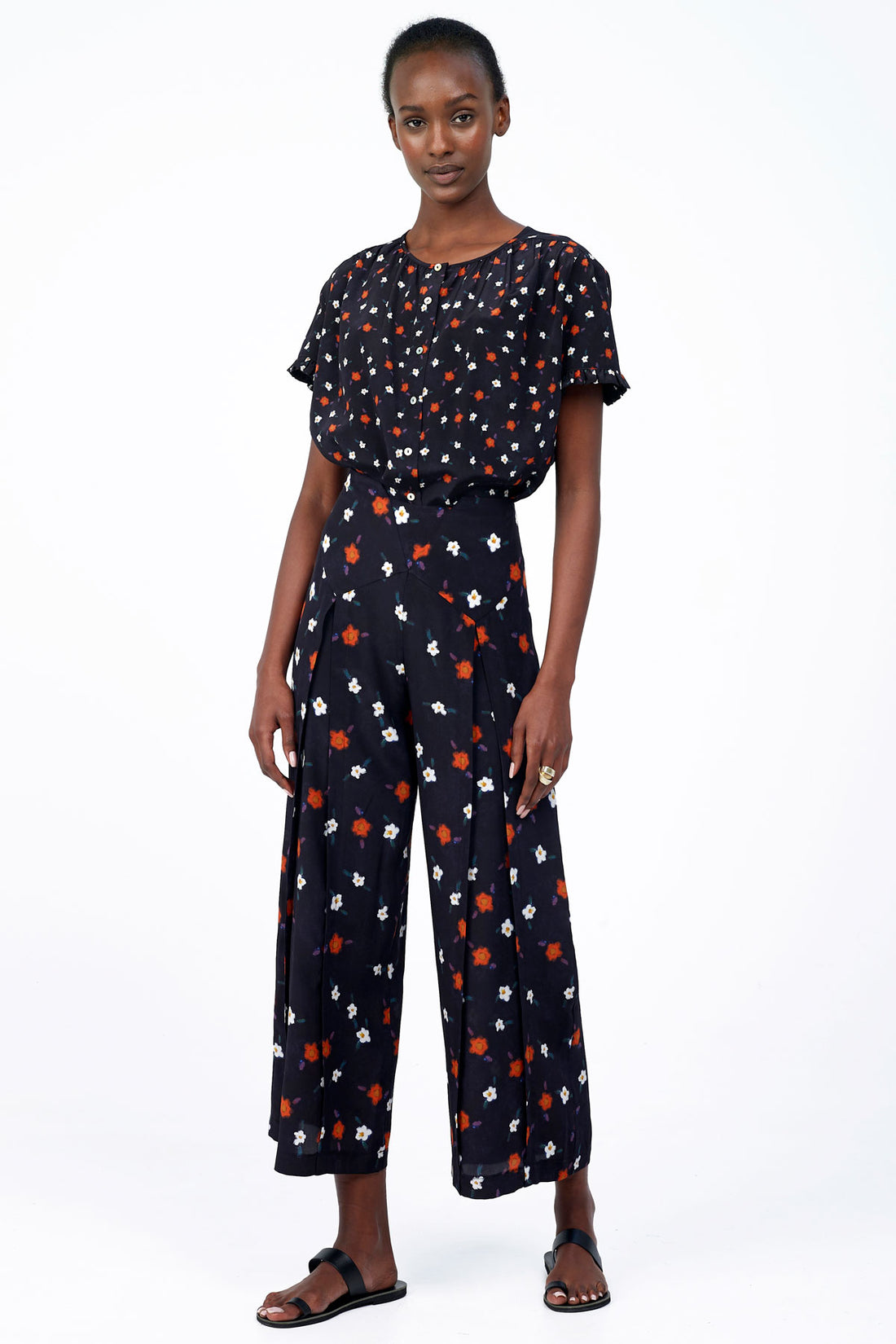 Silk Short Sleeved Blouse