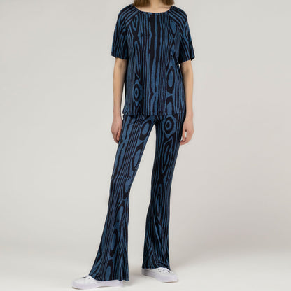 Silk Jersey Flared Pants