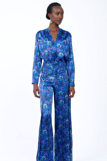 Silk Embroidered Trousers