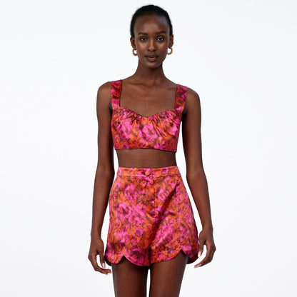 Silk High Waisted Shorts