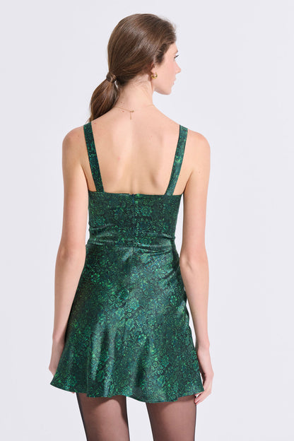 Silk Mini Corset Dress