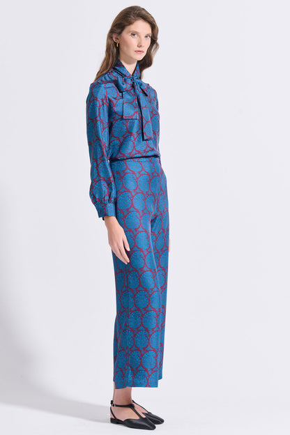 Silk Straight Leg Pants