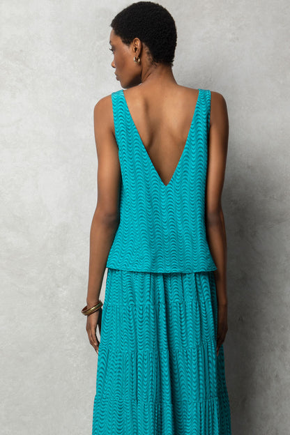 V-Neck Sleeveless Top