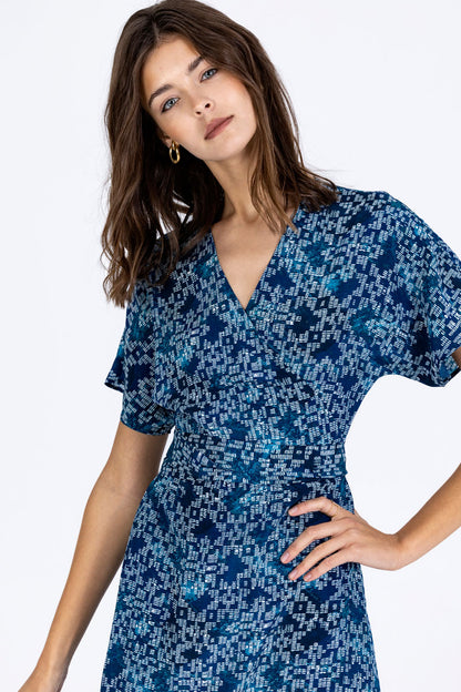 Silk Sleeved Wrap Dress