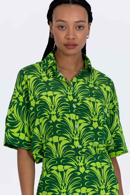 Silk Short Sleeved Shirt