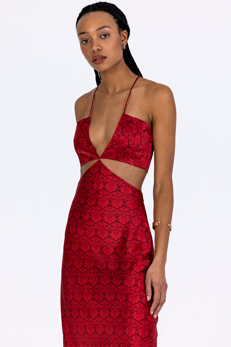 Bias Cutout Dress