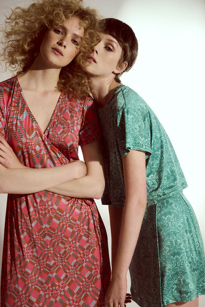 Silk Jersey Mini Skirt