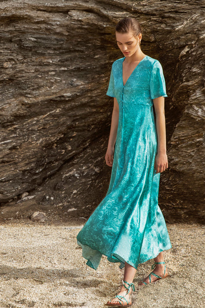 Short-Sleeved Maxi Dress