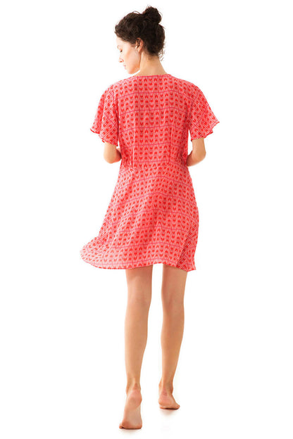 Mini Sleeved Wrap Dress