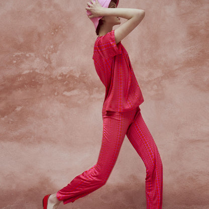 Silk Jersey Crop Pants