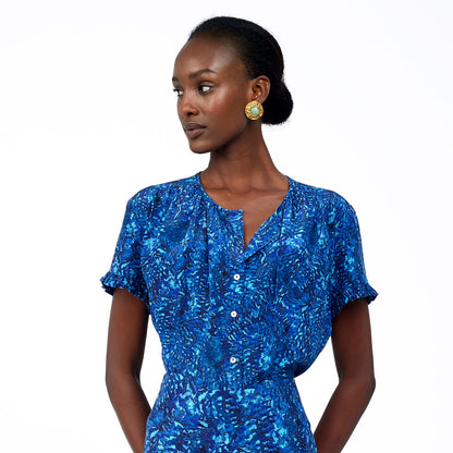 Silk Short Sleeved Blouse