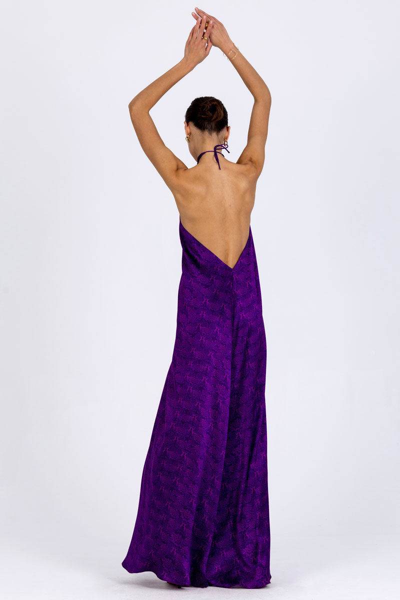 Crossover Halterneck Dress