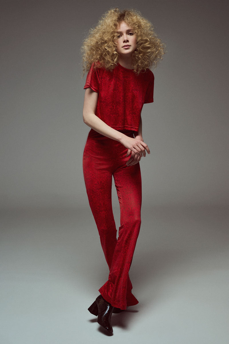 Silk Jersey Crop T-shirt