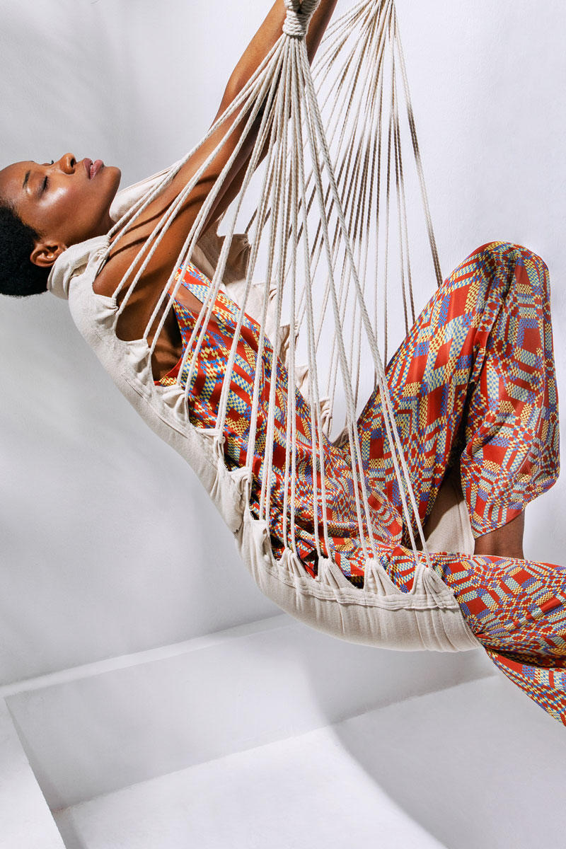 Silk Wide Leg Trousers