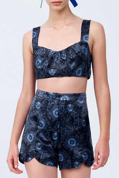 Silk High Waisted Shorts