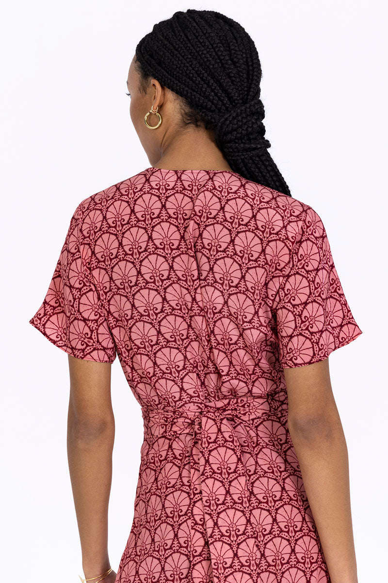 Silk Sleeved Wrap Dress