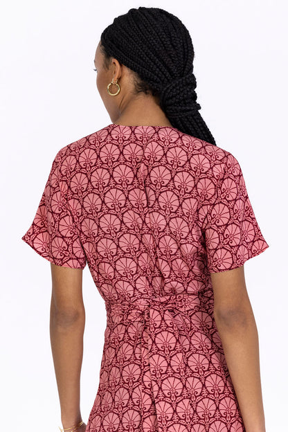 Silk Sleeved Wrap Dress