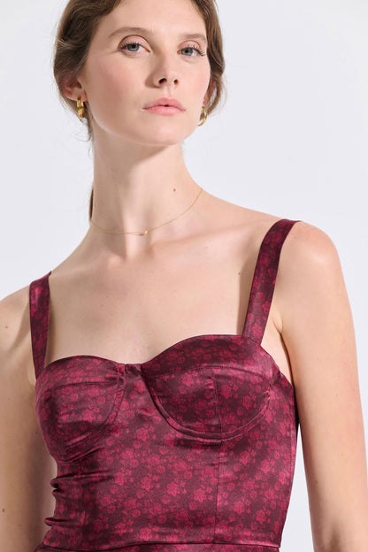 Silk Mini Corset Dress