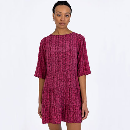 Silk Sleeved Mini Dress