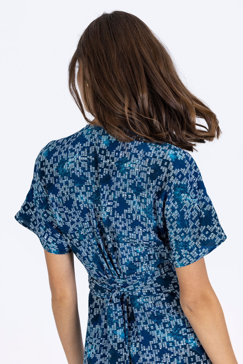 Silk Sleeved Wrap Dress