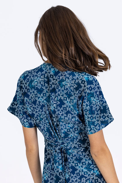 Silk Sleeved Wrap Dress